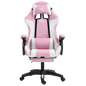 PowerGaming Silla Reposapiés Blanco+Rosa