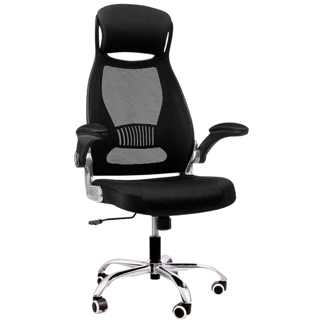 Silla de Oficina Powerbasics W2003 Negro con Reposabrazos Abatibles Hover Image