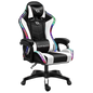 Silla Gaming PowerGaming LED RGB Blanco/Negro