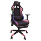 Silla PowerGaming LED RGB V2 Rosa con Reposapiés