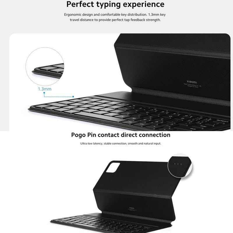 Funda Smart Case con Teclado para Xiaomi Pad 6 Blanco