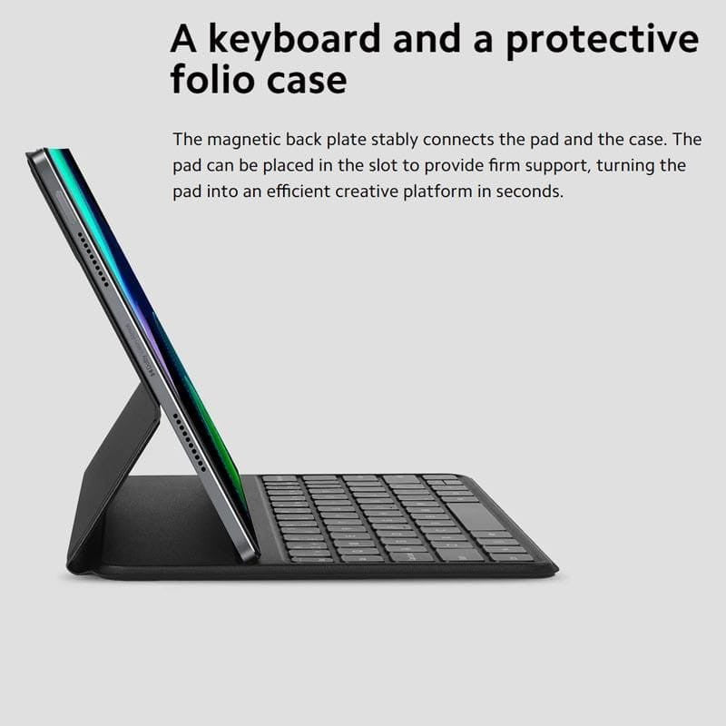 Funda Smart Case con Teclado para Xiaomi Pad 6 Blanco