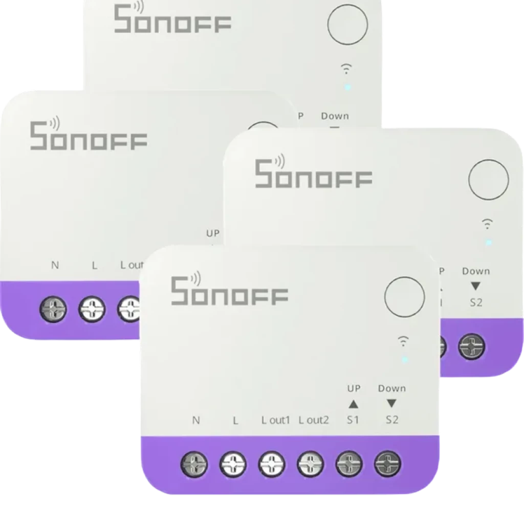 Sonoff MINI-RBS WiFi Smart Mini Roller Shutter Switch (Pack 4) - Matter y Control Porcentual