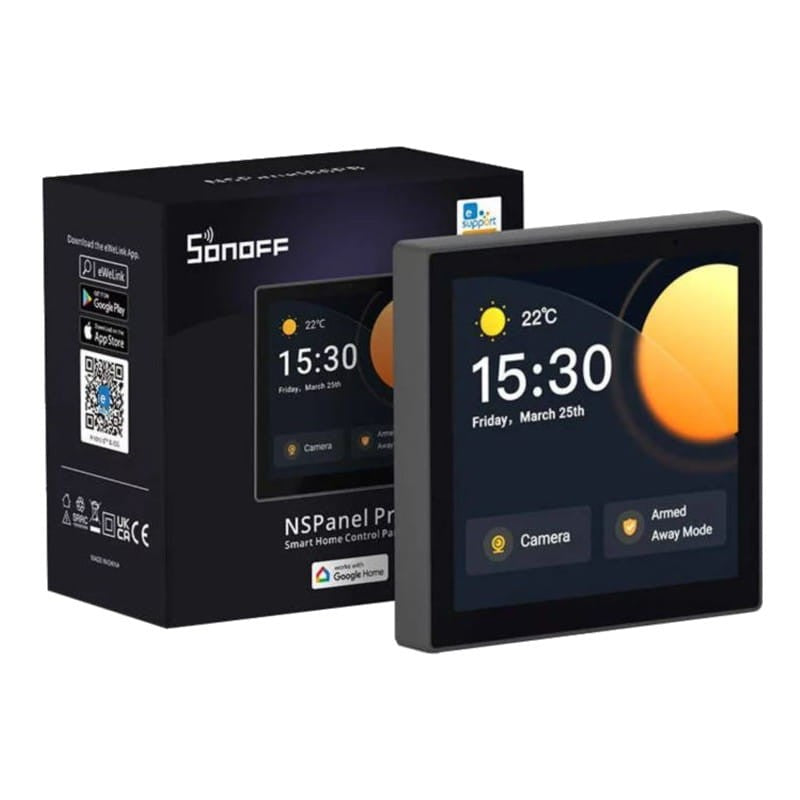 SONOFF NSPanel Pro Negro - Centro de Control Táctil para Hogar Inteligente con Pantalla táctil y hub Zigbee