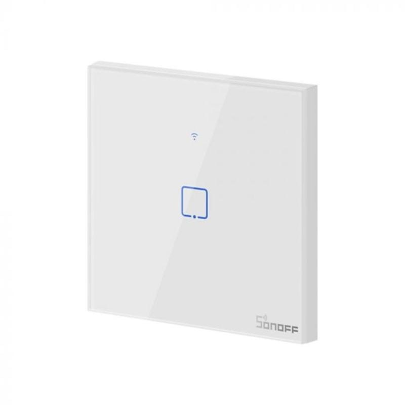 Sonoff T0 1C WiFi - Interruptor Táctil Inteligente Blanco Compatible con Alexa, Google Assistant e IFTTT