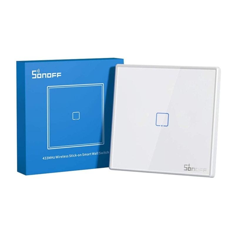 Sonoff T2 1C WiFi + RF 433 - Interruptor Táctil Inteligente de 1 Canal con Control Remoto WiFi y RF