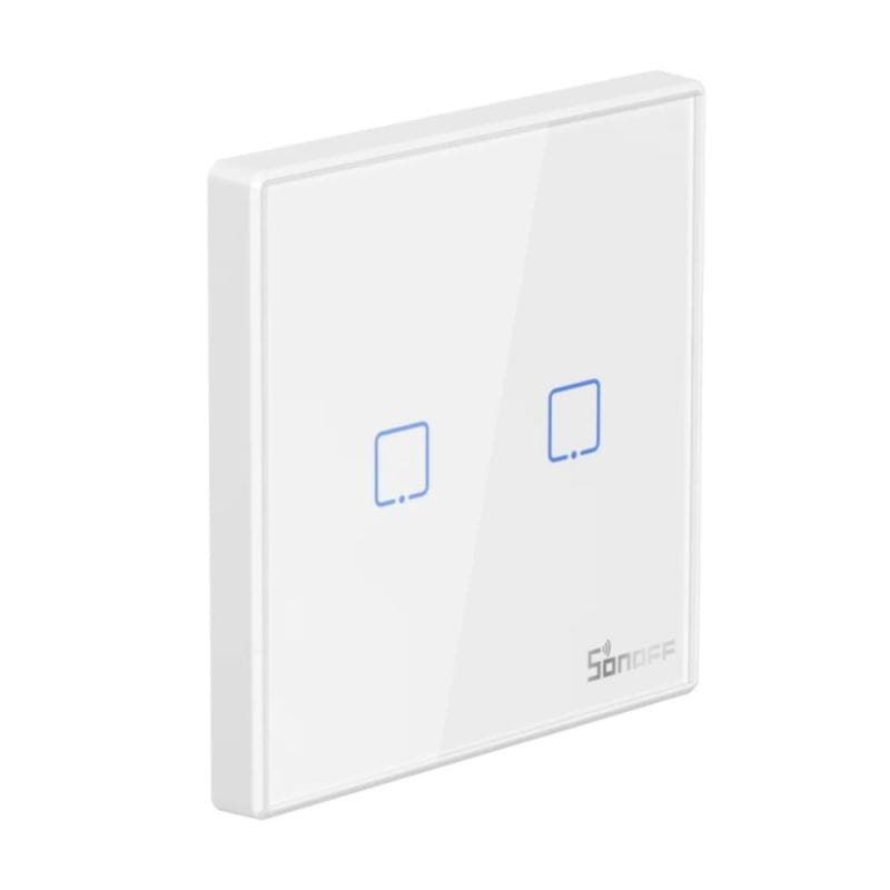 Sonoff T2 2C WiFi + RF 433 - Interruptor Táctil Inteligente de 2 Canales