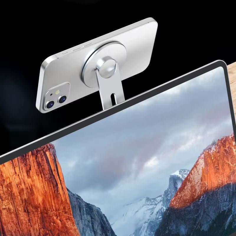 Soporte flexible magnético de smartphone para portátil