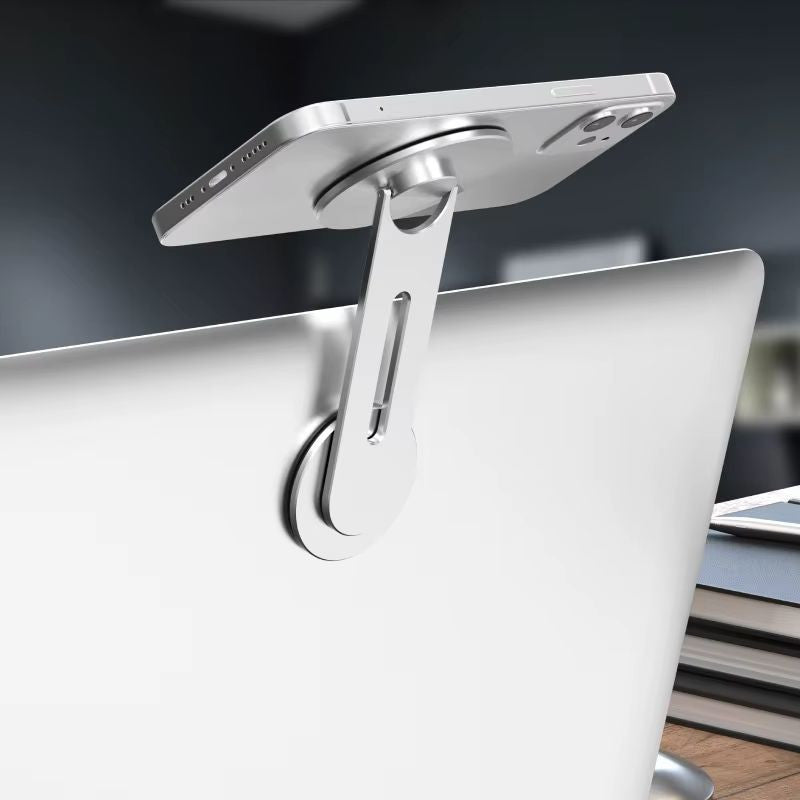 Soporte flexible magnético de smartphone para portátil