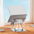 Soporte Giratorio LS928 para Tablet y Ordenador Portátil de Aluminio Plata