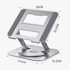 Soporte Giratorio LS928 para Tablet y Ordenador Portátil de Aluminio Plata