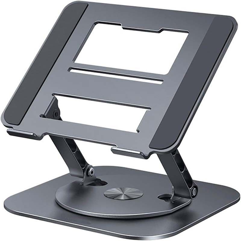 Soporte Giratorio LS928 para Tablet y Ordenador Portátil de Aluminio Gris Oscuro