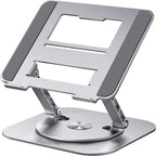 Soporte Giratorio LS928 para Tablet y Ordenador Portátil de Aluminio Plata