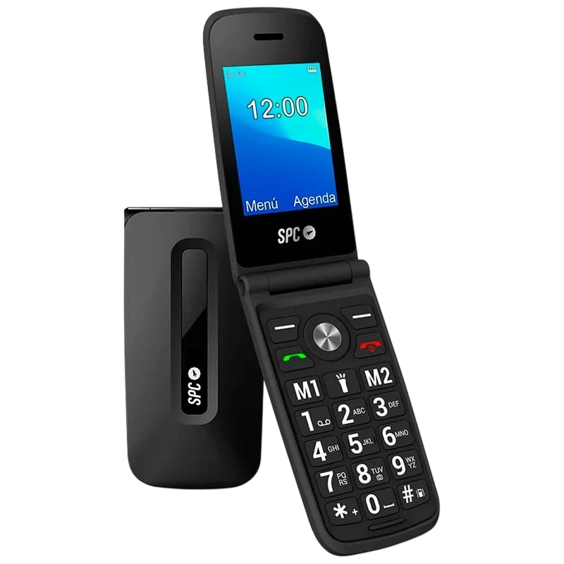 SPC Titan 2.4", 2G, 800mAh, Teclas Grandes, Tapa, Negro