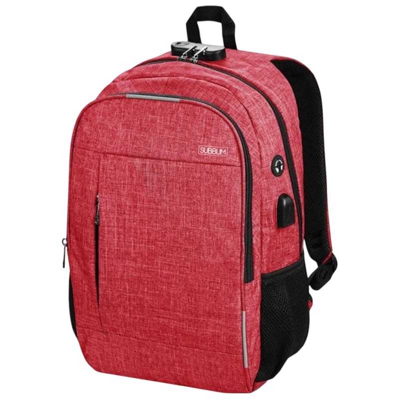 Subblim Urban Lock System 16 Rojo - Mochila para Portátil
