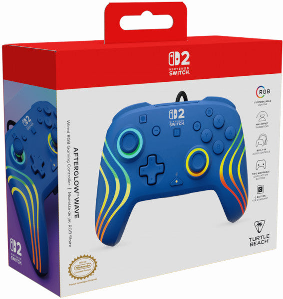 Turtle Beach Afterglow Wave Wired Rgb Gaming Controller Blue (azul) (switch/oled)