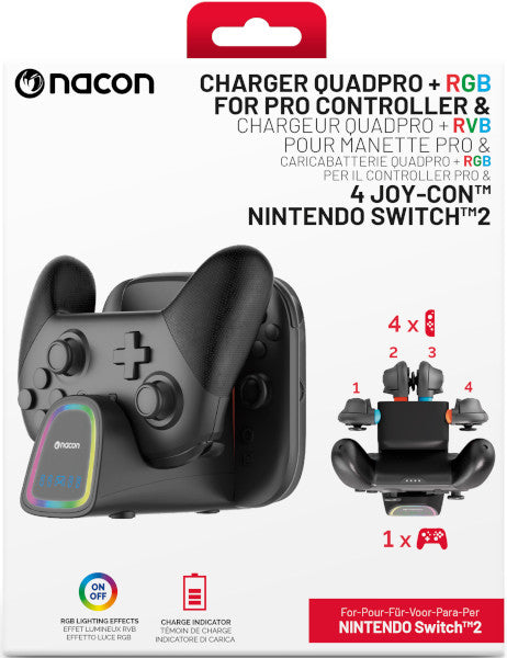 Nacon Charging Dock For 2 Pairs Of Joy-con + 1 Pro Controller
