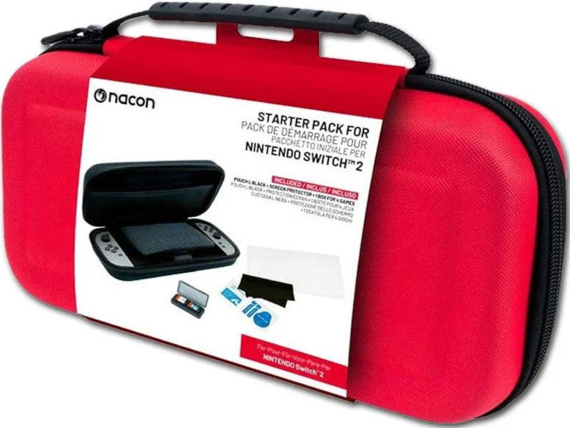 Nacon Starter Pack Red (funda + Screen Protector + 1 Box For 4 Games)