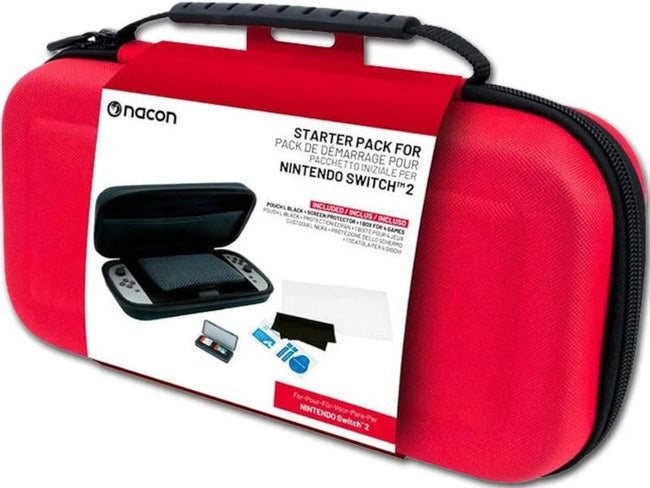 Nacon Starter Pack Red (funda + Screen Protector + 1 Box For 4 Games) Hover Image