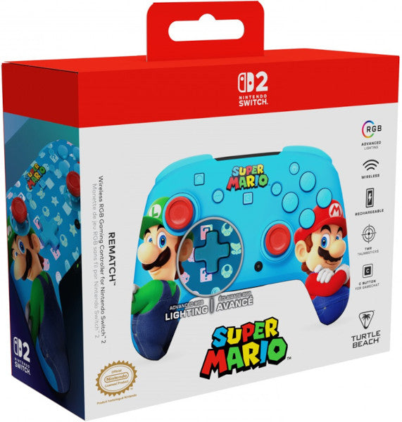 Turtle Beach Rematch Wireless Controller Mario & Luigi (switch/oled/lite)