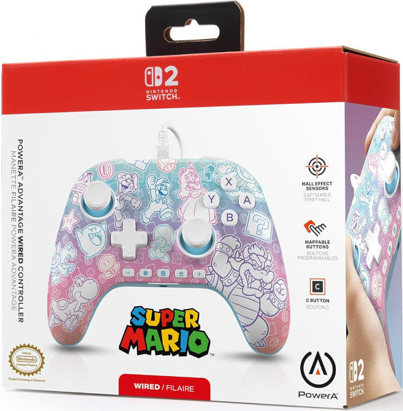 Power A Advantage Wired Controller Super Mario Mushroom Kingdom
