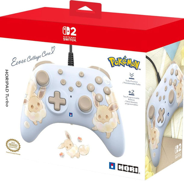 Horipad Turbo Wired Controller Eevee (switch 2/switch/oled)