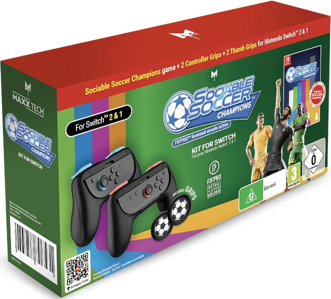 Sociable Soccer Champions Game (ciab) + 2 Controller Grips + 2 Thumb Grips (switch 2) Nintendo Switch Hover Image