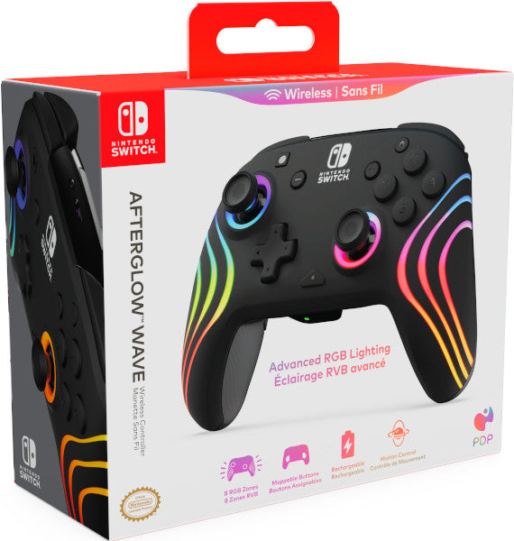 Mando Pdp Afterglow Wave Wireless Controller Black (negro) Hover Image