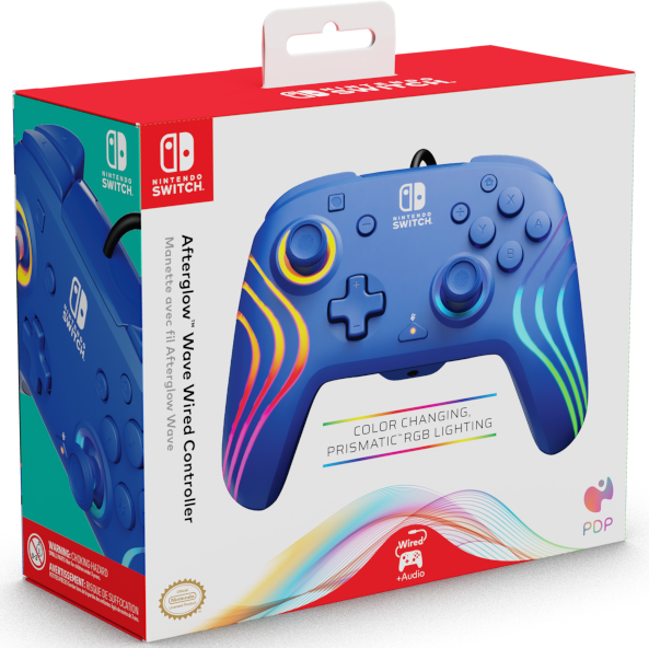 Mando Pdp Afterglow Wave Wired Controller Blue (azul) ( Switch 2 ) Hover Image
