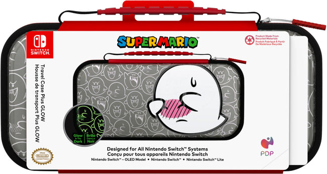 Funda Pdp Travel Case Plus Glow Super Mario Boo-hoo Hover Image