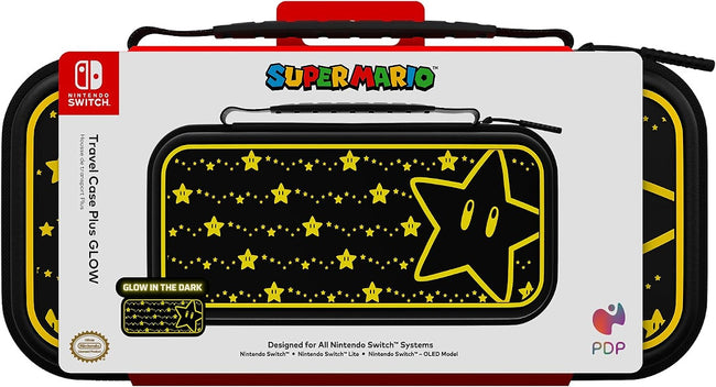 Funda Pdp Travel Case Plus Glow Super Mario Stars (glow In The Dark) Hover Image