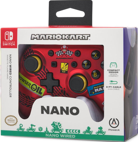 Mando Power A Nano Wired Controller Mario Kart: Racer Red (red/rojo)