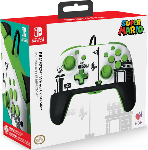 Mando Pdp Rematch Wired Controller Super Mario Retro ( Switch 2 / Lite / Oled )