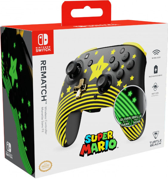 Mando Turtle Beach Rematch Wireless Controller A Super Mario Star (glows In The Dark) Hover Image