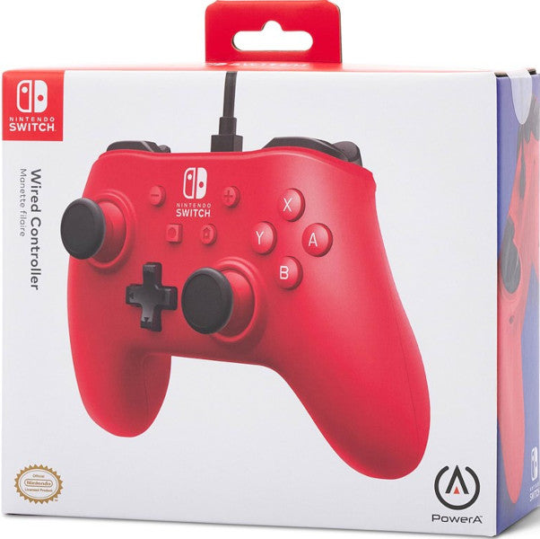 Mando Power A Wired Controller Raspberry Red (rojo Frambuesa)