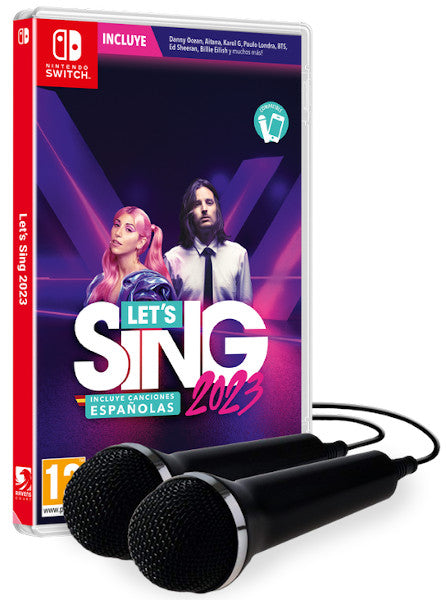Let's Sing 2023 (incluye Canciones En Espaol) + 2 Microfonos Nintendo Switch Hover Image
