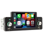 Autoradio 1 DIN SWM 160W 5 pulgadas Bluetooth/Carplay/Android Auto inalámbrico/USB Negro