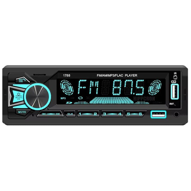 Autoradio 1 DIN SWM 1789 Bluetooth con pantalla LED de 7 colores Negro Hover Image