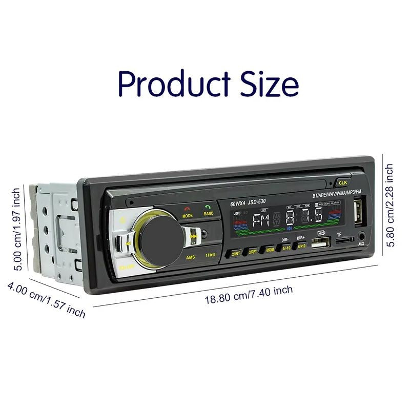 Autoradio 1 DIN SWM 530L Bluetooth Negro