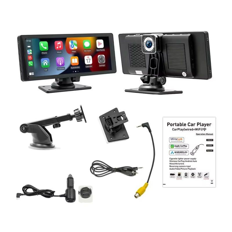 Pantalla táctil universal con Dash Cam Integrada SWM B5303R 10.26 pulgadas Carplay/Android Auto Inalámbrico Negro