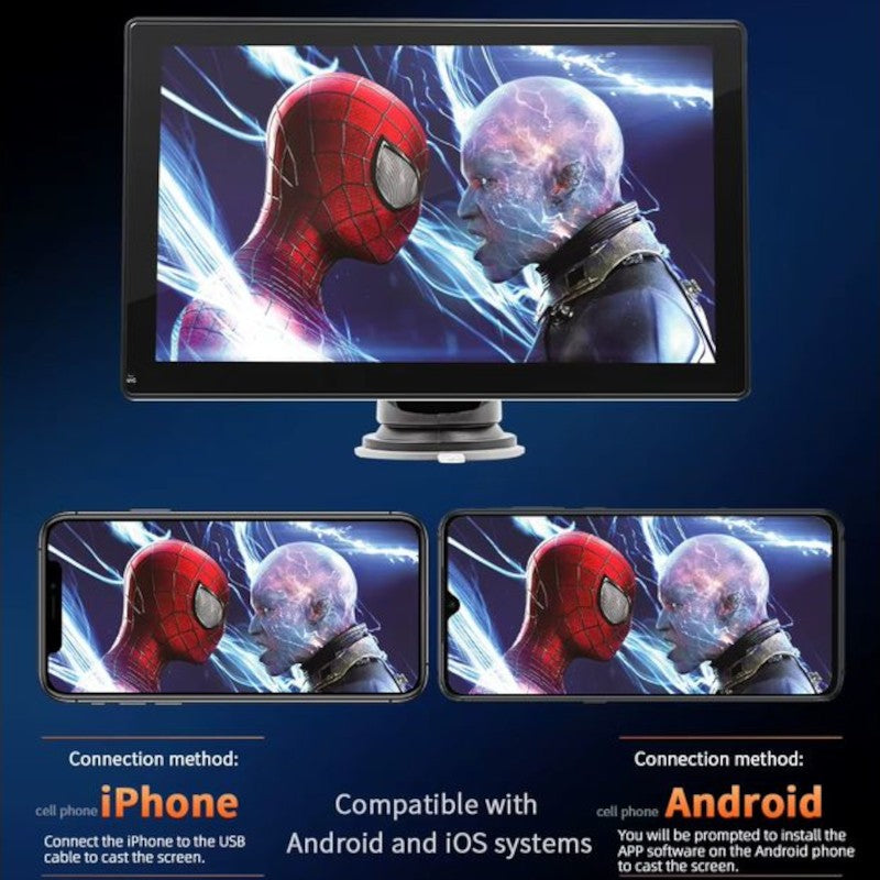 Pantalla táctil universal SWM B5308 9 Pulgadas Carplay y Android Auto Negro - Reproductor multimedia para coche