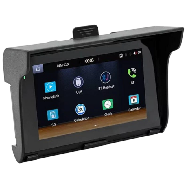 Pantalla táctil universal SWM B5350 5 pulgadas Carplay/Android Auto Inalámbrico Negro Hover Image