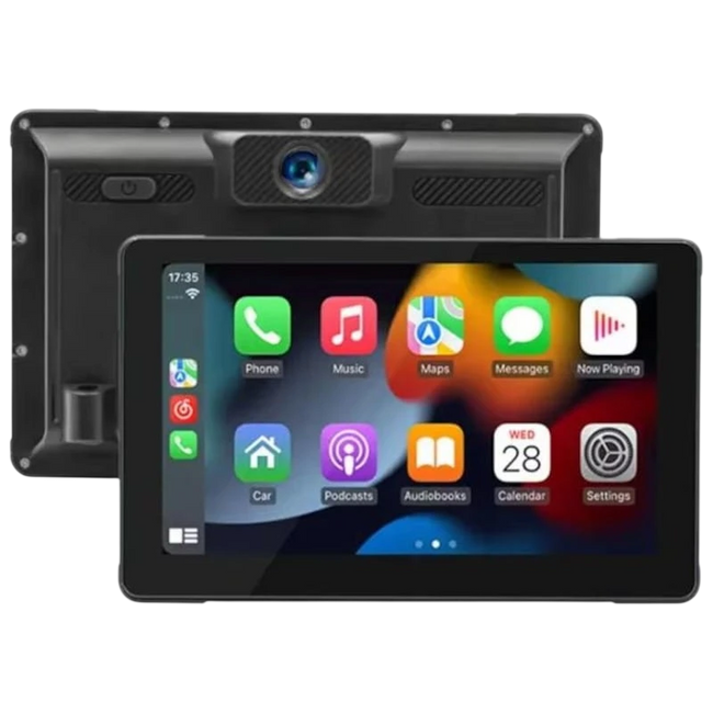 Pantalla táctil universal SWM B5351 7 pulgadas Carplay/Android Auto inalámbrico Negro Hover Image