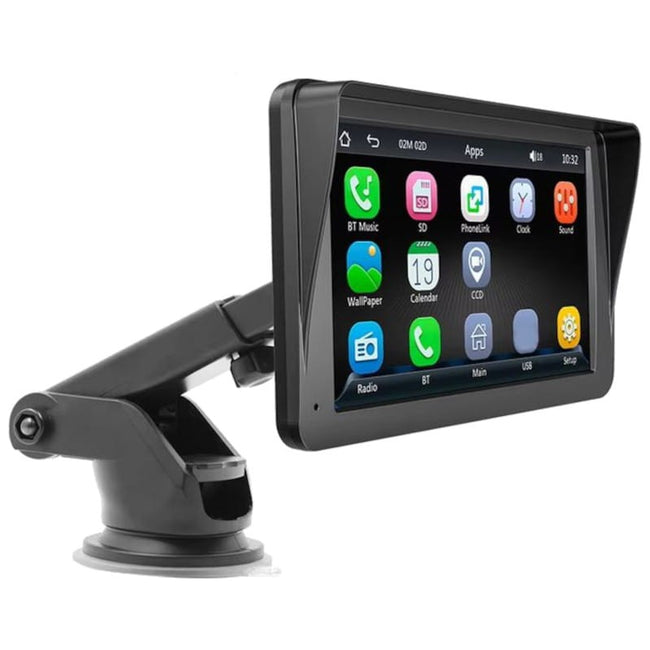 Pantalla táctil universal SWM B5300L 7 pulgadas Carplay/Android Auto Inalámbrico Negro Hover Image