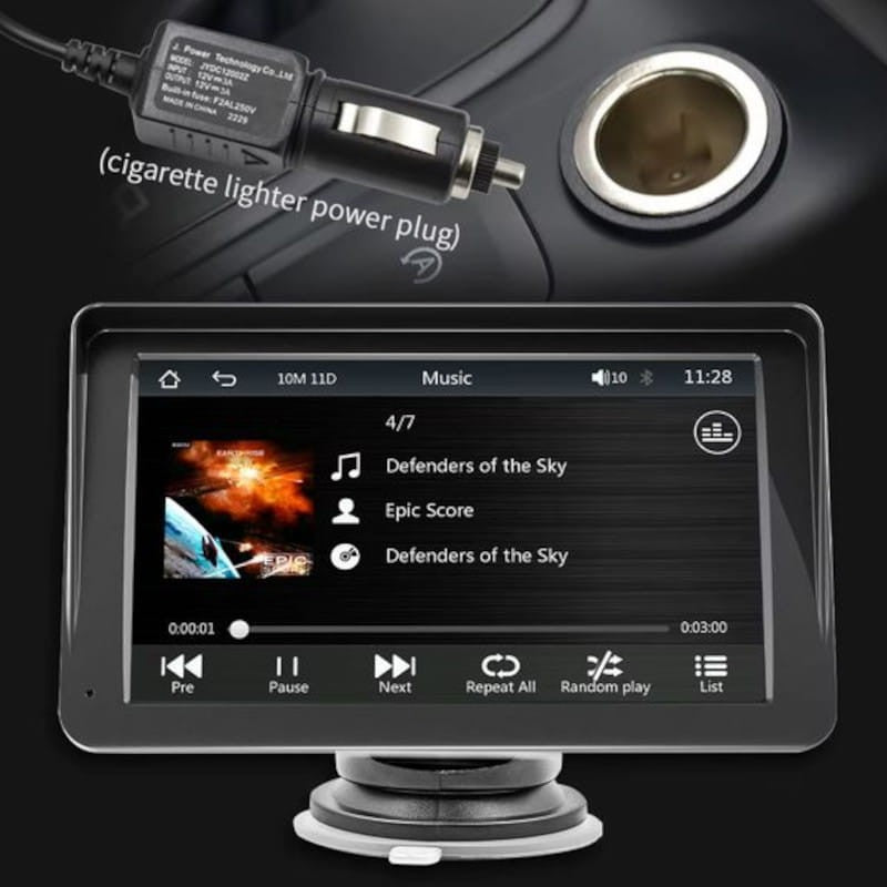 Pantalla táctil universal SWM B5300L 7 pulgadas Carplay/Android Auto Inalámbrico Negro