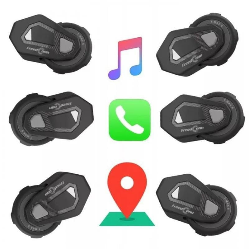 intercomunicador Para Motos FreedConn T-MAXS Mesh 6 conductores conversación simultánea