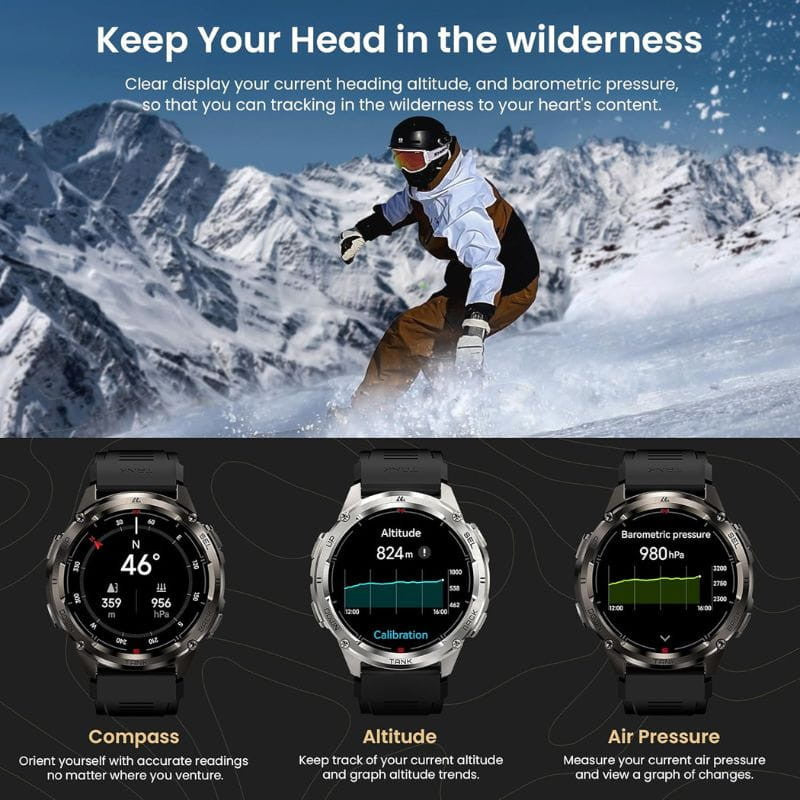 Kospet Tank T3 Ultra 2 Edición Especial Rugged Negro - Smartwatch