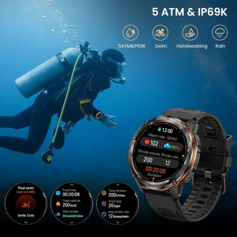 Kospet Tank T3 Ultra 2 Edición Especial Rugged Negro - Smartwatch