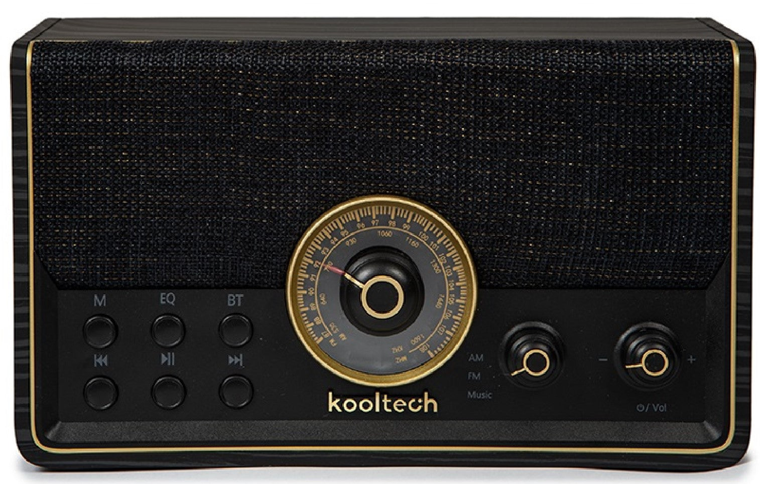 Radio Vintage Kooltech Techno Negro Bluetooth - Radio - Usb