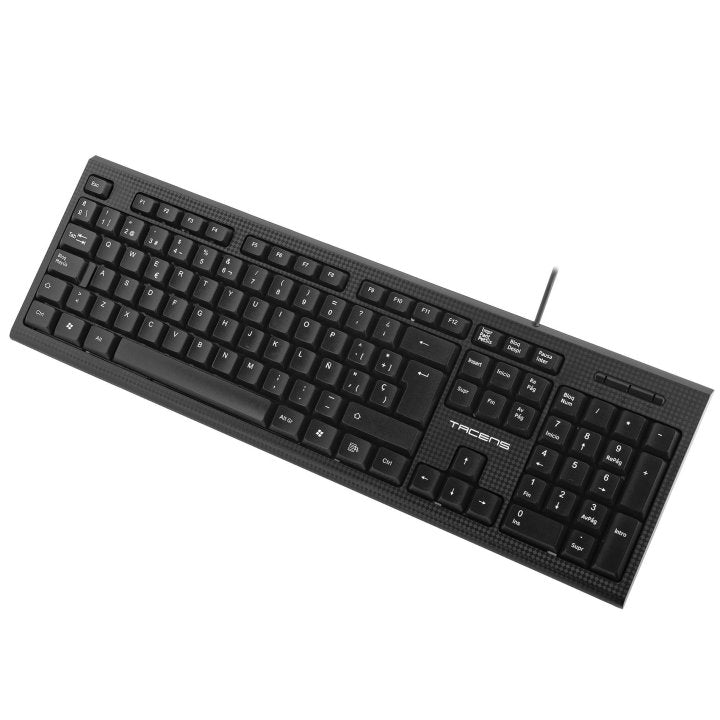 Teclado Tacens Anima Ak02es Usb Silencioso Perfil Bajo Copilot Ai Compatible Pc/mac Negro Espaol